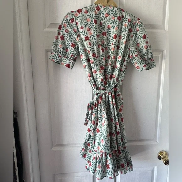 DRAPER JAMES “Reba” Wrap Mini Dress in Strawberry Fields Floral - Picture 7 of 11
